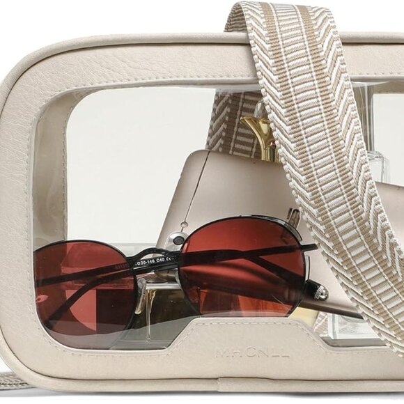 Elegant Vegan Leather Clear Bag for Women - Ideal for Sporting Events & Concerts - Picture 1 of 6